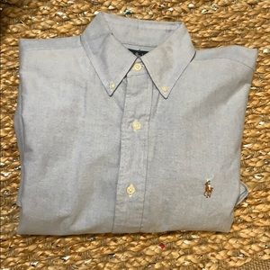 RALPH LAUREN Oxford Long Sleeve in Blue